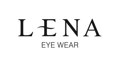 لوگوی برند عینک LENA با طراحی مینیمال و نوشتار کلاسیک